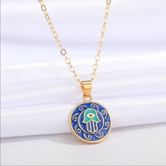 COPY - Necklace Hamsa RhinestoneΒ Zinc Alloy Acrylic Cute Versatileβplus Ipsy neβ¦ - Picture 6 of 10